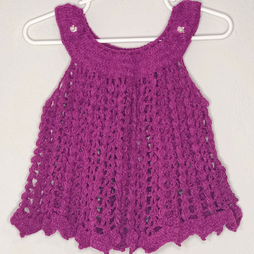 fuzzy crochet dress